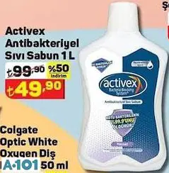 ACTİVEX ANTİBAKTERİYE SIVI SABUN 1L ACTİVEX ANTİBAKTERİYE SIVI SABUN 1L